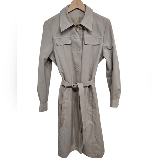 Vintage Forecaster Of Boston Classic Tan Trench Coat Small - Picture 6 of 6